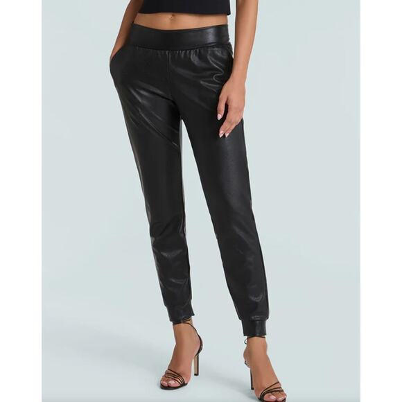 Commando Faux Leather Jogger in Black XS - Picture 1 of 5